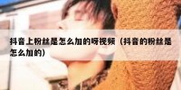 抖音上粉丝是怎么加的呀视频（抖音的粉丝是怎么加的）