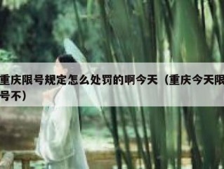 重庆限号规定怎么处罚的啊今天（重庆今天限号不）