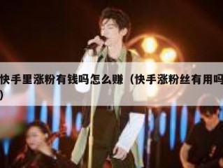 快手里涨粉有钱吗怎么赚（快手涨粉丝有用吗）