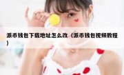 派币钱包下载地址怎么改（派币钱包视频教程）
