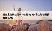 抖音上加粉丝团有什么好处（抖音上加粉丝团有什么用）