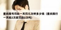 重庆限号罚款一天罚几次啊多少钱（重庆限行一天拍2次就罚款2次吗）
