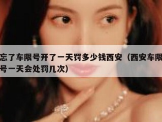 忘了车限号开了一天罚多少钱西安（西安车限号一天会处罚几次）