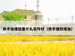 快手加播放量什么软件好（快手播放增加）
