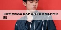 抖音粉丝团怎么加入进去（抖音里怎么进粉丝团）