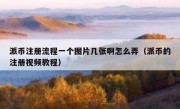 派币注册流程一个图片几张啊怎么弄（派币的注册视频教程）