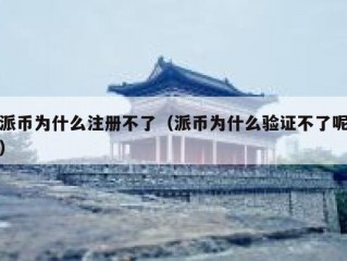 派币为什么注册不了（派币为什么验证不了呢）