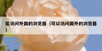 能访问外国的浏览器（可以访问国外的浏览器）