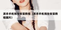 派币手机钱包安装教程（派币手机钱包安装教程图片）
