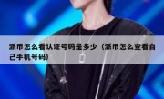 派币怎么看认证号码是多少（派币怎么查看自己手机号码）