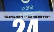 抖音加粉丝赚钱吗（抖音加粉丝团是干嘛的）