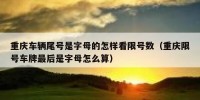 重庆车辆尾号是字母的怎样看限号数（重庆限号车牌最后是字母怎么算）