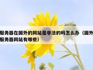 服务器在国外的网站是非法的吗怎么办（国外服务器网站有哪些）