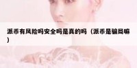 派币有风险吗安全吗是真的吗（派币是骗局嘛）