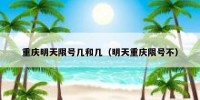 重庆明天限号几和几（明天重庆限号不）