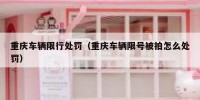 重庆车辆限行处罚（重庆车辆限号被拍怎么处罚）