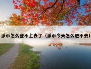 派币怎么登不上去了（派币今天怎么进不去）