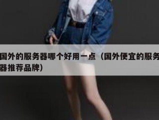 国外的服务器哪个好用一点（国外便宜的服务器推荐品牌）