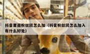 抖音里面粉丝团怎么加（抖音粉丝团怎么加入有什么好处）