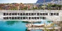 重庆进城限号最新规定图片查询视频（重庆进城限号最新规定图片查询视频下载）