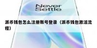 派币钱包怎么注册账号登录（派币钱包激活流程）