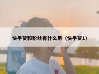 快手赞和粉丝有什么用（快手赞1）