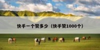 快手一个赞多少（快手赞1000个）