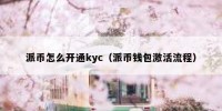 派币怎么开通kyc（派币钱包激活流程）