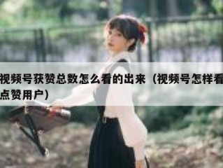 视频号获赞总数怎么看的出来（视频号怎样看点赞用户）