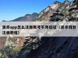 派币app怎么注册账号不用验证（派币钱包注册教程）