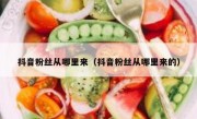 抖音粉丝从哪里来（抖音粉丝从哪里来的）