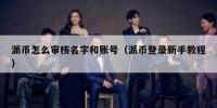派币怎么审核名字和账号（派币登录新手教程）