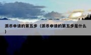 派币申请的第五步（派币申请的第五步是什么）