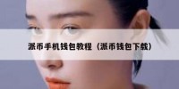 派币手机钱包教程（派币钱包下载）
