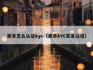 派币怎么认证kyc（派币kYC实名认证）