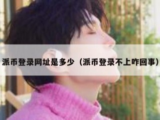 派币登录网址是多少（派币登录不上咋回事）