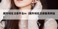 国外域名注册平台m（国外域名注册服务网站）