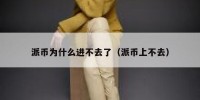 派币为什么进不去了（派币上不去）
