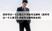 派币可以一个人用三个手机号注册吗（派币可以一个人用三个手机号注册吗安全吗）