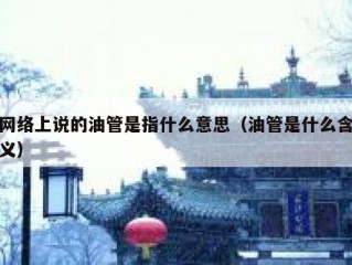 网络上说的油管是指什么意思（油管是什么含义）