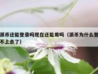 派币还能登录吗现在还能用吗（派币为什么登不上去了）