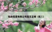 拓劢贸易有限公司是否正规（拓馃）