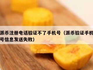 派币注册电话验证不了手机号（派币验证手机号信息发送失败）