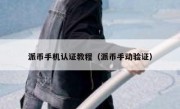派币手机认证教程（派币手动验证）
