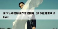 派币认证视频操作流程图片（派币在哪里认证kyc）
