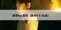 派币kyc验证（派币k丫c认证）