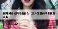 国外域名的网址是什么（国外注册的域名权重高吗）