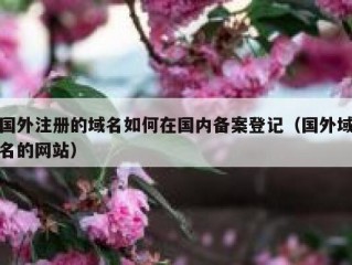 国外注册的域名如何在国内备案登记（国外域名的网站）
