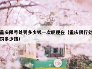 重庆限号处罚多少钱一次啊现在（重庆限行处罚多少钱）