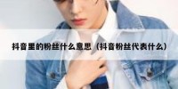 抖音里的粉丝什么意思（抖音粉丝代表什么）